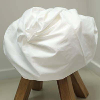 TISSU SATIN DE COTON BLANC & NOIR