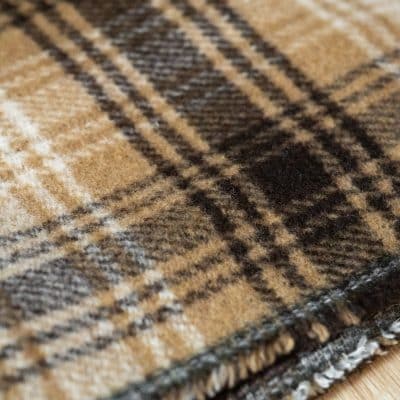 TISSU LAINAGE A CARREAU REVERSIBLE [ THEODORE ]