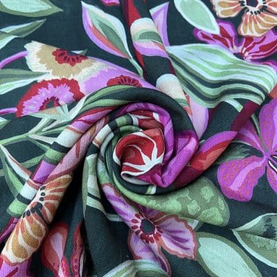 [ ARYA VERT ] I TISSU CREPE VISCOSE ECOVERO