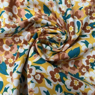 [ SILOE MOUTARDE ] I TISSU POPELINE DE COTON