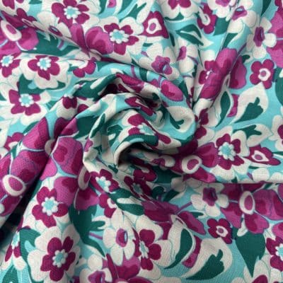 [ SILOE TURQUOISE ] I TISSU POPELINE DE COTON