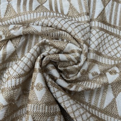 [ ATHENA ] I TISSU VISCOSE BRODE EFFET LIN