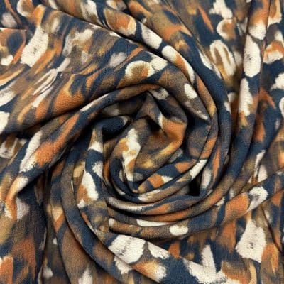 [ TARA ORANGE BRULE ] I TISSU CREPE VISCOSE ECOVERO™