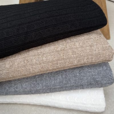 [ SOLINE ] I TISSU MAILLE TRICOT COTELEE