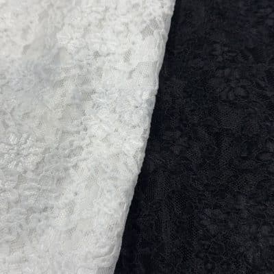 [ ELORA ] I TISSU DENTELLE VELOURS FLORALE