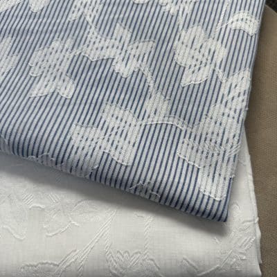 [ ADELINE ] I TISSU RAYURE JACQUARD POLYCOTON