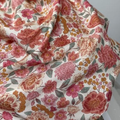 [ GIORGIA ] I TISSU SATIN DE COTON IMPRIME
