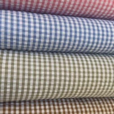 [ BARDOT ] I TISSU RAYURE SEERSUCKER VICHY