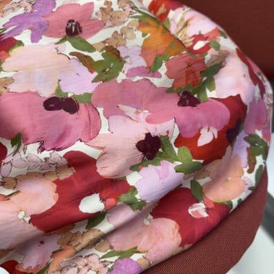 [ SOFIA ] I TISSU SATIN DE COTON IMPRIME