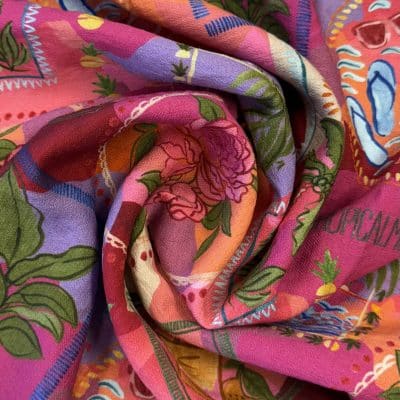 [ TROPICAL MOOD ] I TISSU CREPE VISCOSE ECOVERO™