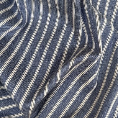 [ BILLIE ] I TISSU SERGE DENIM A RAYURES