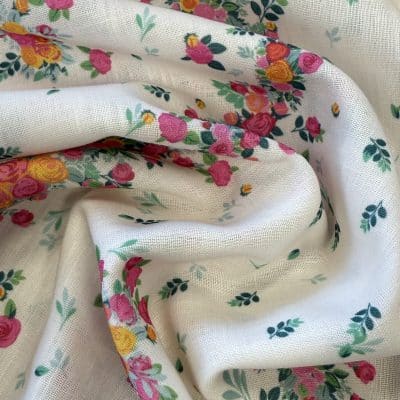 [ ROSIE ] I TISSU CREPE IMPRIME EFFET LIN