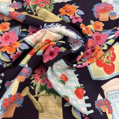 [ TOMATO MARINE ] I TISSU CREPE VISCOSE ECOVERO