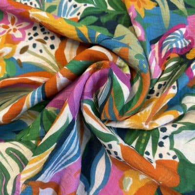 [ TEVA ] I TISSU CREPE VISCOSE EFFET LIN